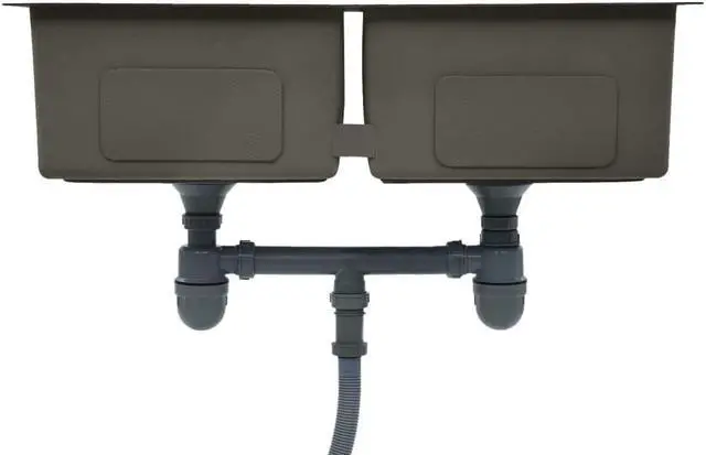 Alt view image 3 of 12 - vidaXL Kitchen Sink Undermount Sink with Strainer Black Stainless Steel Sink