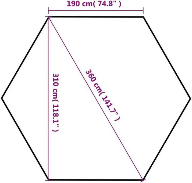 Alt view image 7 of 20 - vidaXL Gazebo Hexagonal Pop-Up Canopy Party Tent with 6 Sidewalls Dark Blue