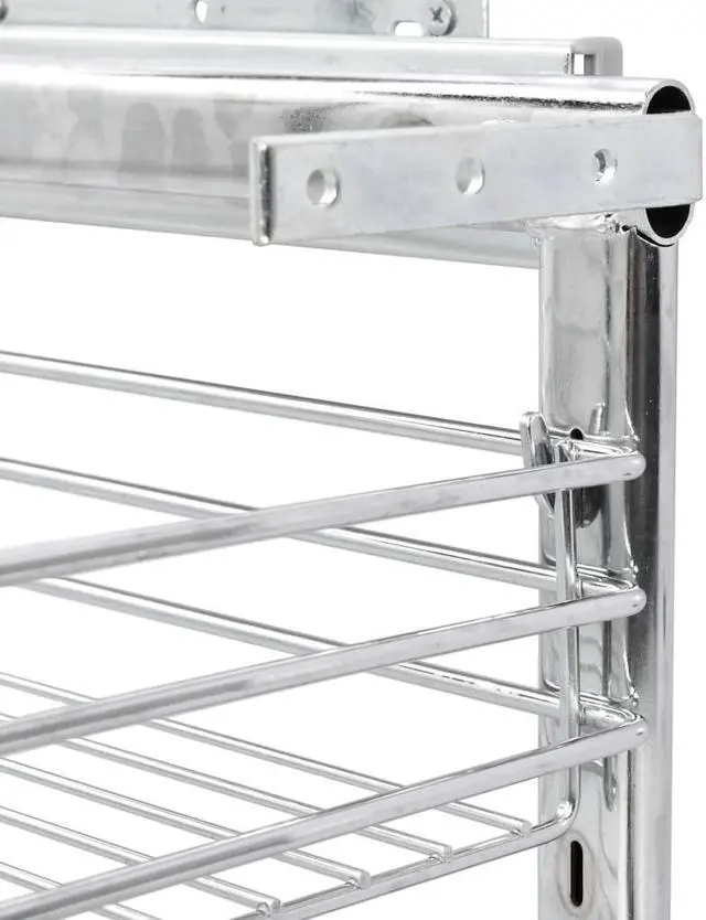 Alt view image 6 of 10 - vidaXL Slide Out Pantry Shelves 3-Tier Pull Out for 14.6"x13.8"x23.6" Cabinet