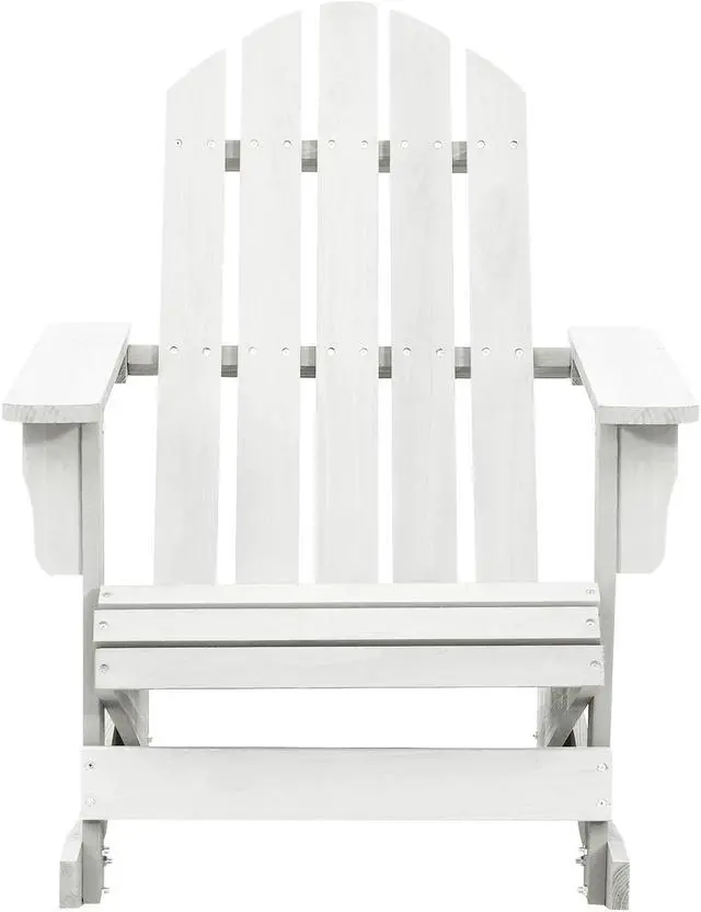 Alt view image 10 of 14 - vidaXL Garden Rocking Chair Wood White