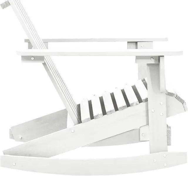 Alt view image 11 of 14 - vidaXL Garden Rocking Chair Wood White