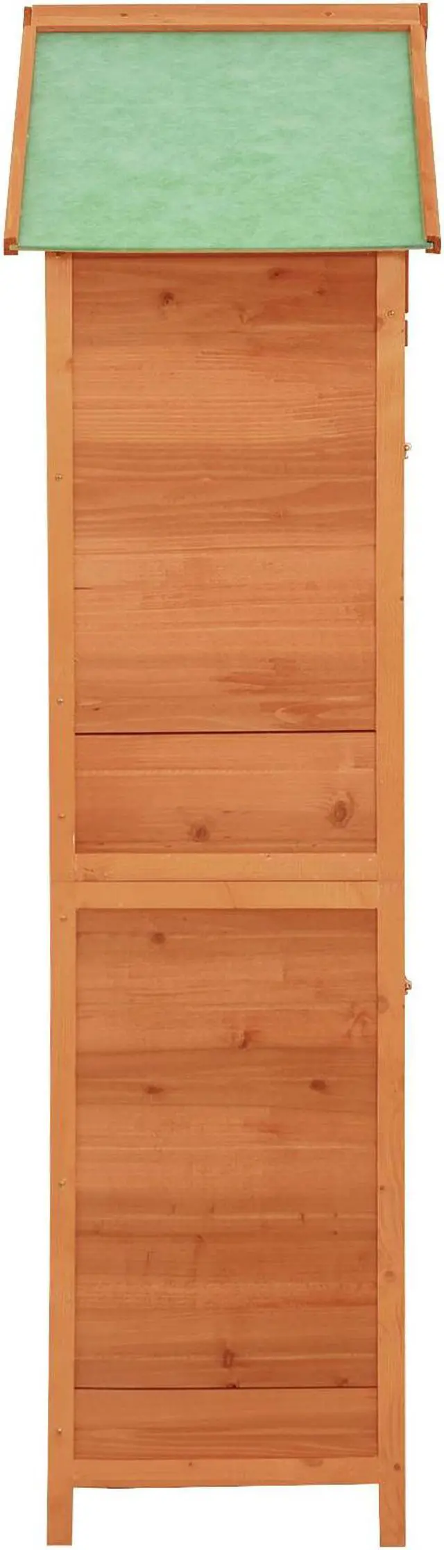 Alt view image 11 of 14 - vidaXL Patio Storage Cabinet Brown 16.7"x25.2"x74.8"