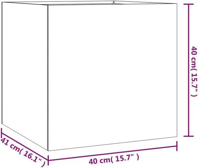 Alt view image 6 of 6 - vidaXL Planter Stand Outdoor Raised Garden Bed for Vegetables Corten Steel