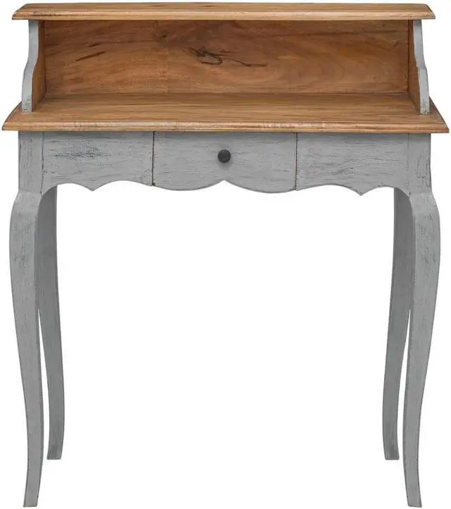 Alt view image 2 of 13 - vidaXL Writing Desk Office Computer Desk Study Working Table Solid Mahogany Wood