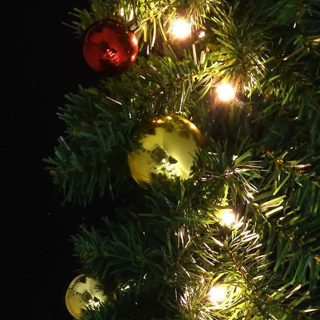 Alt view image 5 of 12 - vidaXL Christmas Garland Artificial Xmas Garland with Baubles and LED Lights