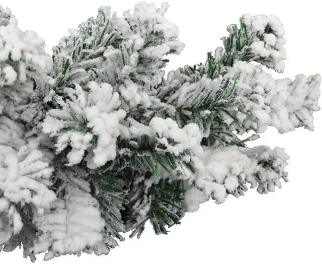 Alt view image 11 of 11 - vidaXL Christmas Garland with Flocked Snow Green 16.4' PVC
