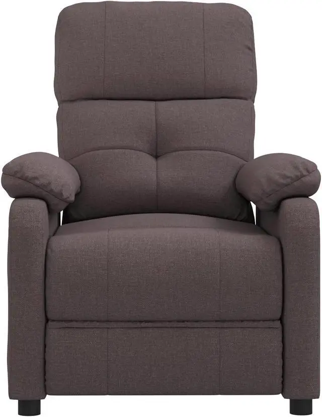 Alt view image 2 of 15 - vidaXL Massage Chair Leisure Adjustable Chair for Home Theater Dark Brown Fabric