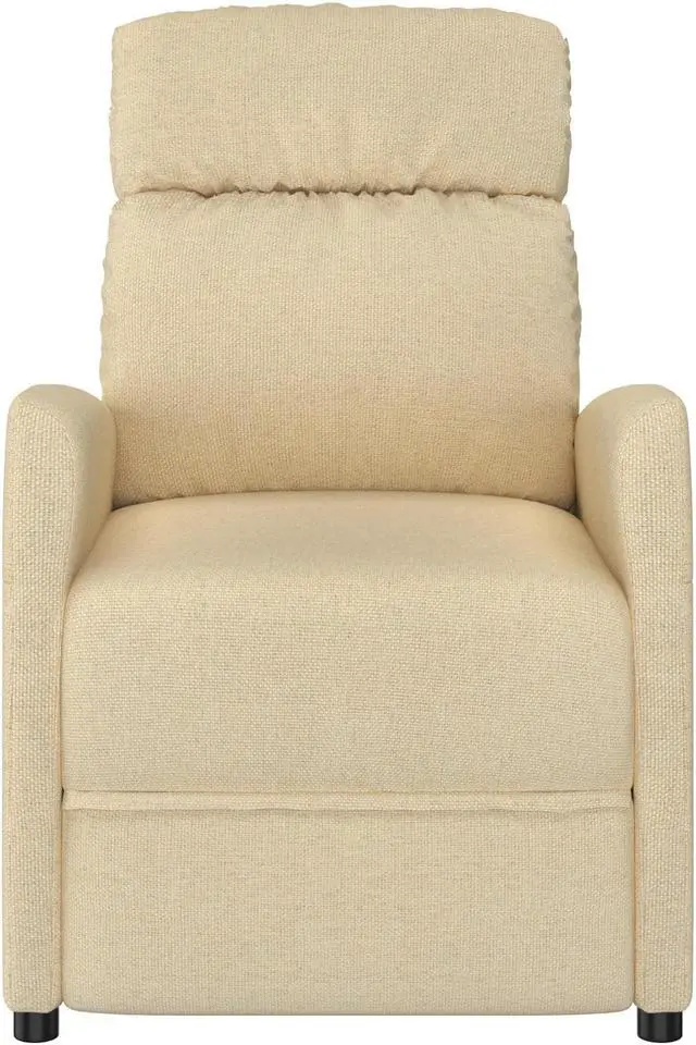 Alt view image 3 of 17 - vidaXL Massage Chair Electric Massaging Recliner Chair for Elderly Cream Fabric