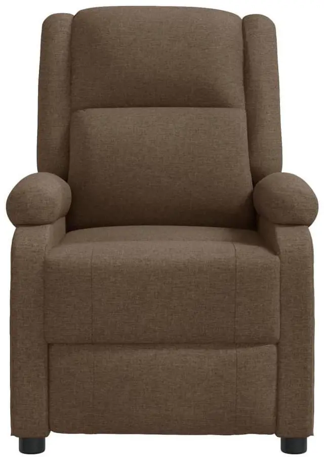 Alt view image 4 of 7 - vidaXL Massage Chair Adjustable Wingback Push Armchair Furniture Brown Fabric