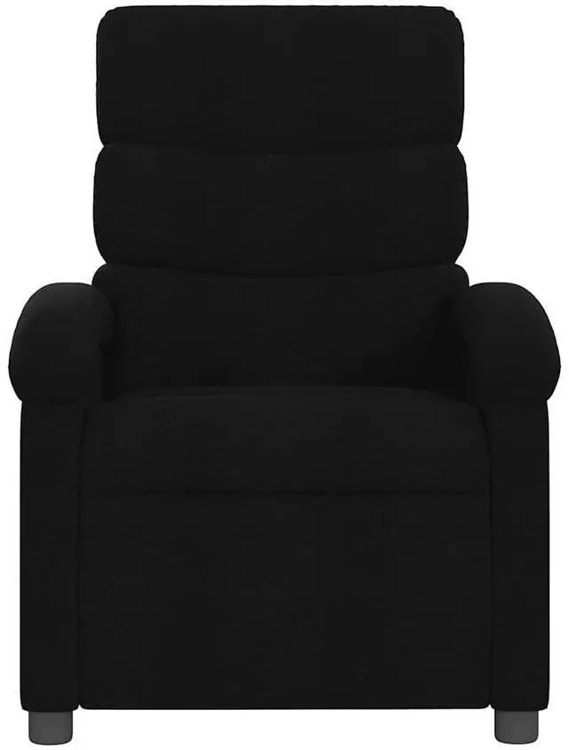 Alt view image 7 of 7 - vidaXL Massage Recliner Chair for Adults, Single Theater Seating with Vibration Massage & Manually Adjustable Backrest/Footrest, Modern Reclining Sofa for Living Room, Black Fabric