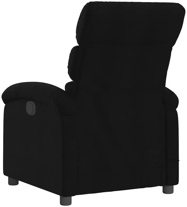Alt view image 5 of 7 - vidaXL Massage Recliner Chair for Adults, Single Theater Seating with Vibration Massage & Manually Adjustable Backrest/Footrest, Modern Reclining Sofa for Living Room, Black Fabric