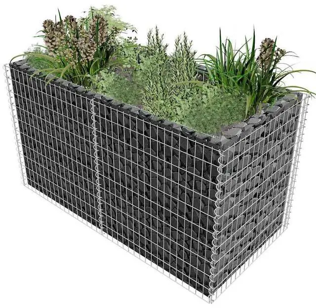 Main image of vidaXL Gabion Planter Raised Garden Bed Raised Flower Bed Outdoor Planter Steel