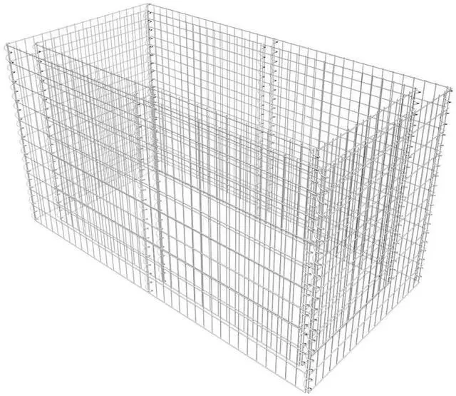 Alt view image 2 of 7 - vidaXL Gabion Planter Raised Garden Bed Raised Flower Bed Outdoor Planter Steel