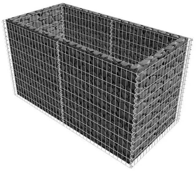 Alt view image 3 of 7 - vidaXL Gabion Planter Raised Garden Bed Raised Flower Bed Outdoor Planter Steel