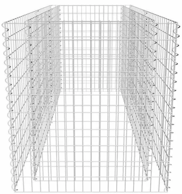 Alt view image 5 of 7 - vidaXL Gabion Planter Raised Garden Bed Raised Flower Bed Outdoor Planter Steel