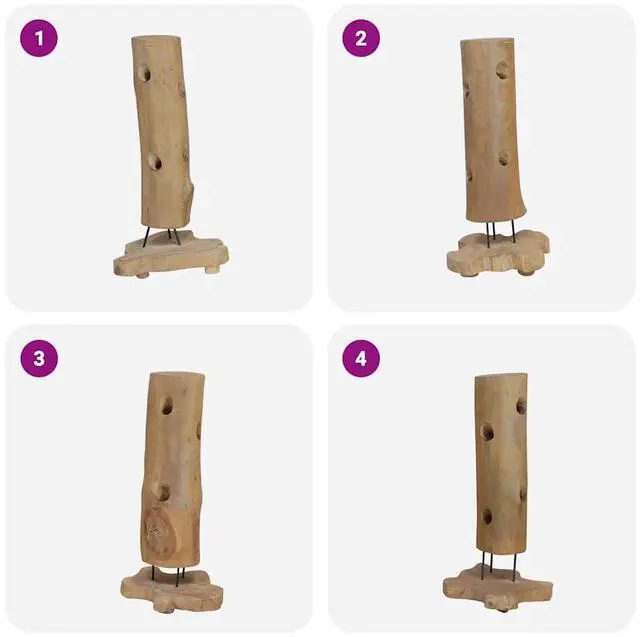 Alt view image 6 of 16 - vidaXL Wine Rack Bottle Holder for 8 Bottles Floor Wine Cabinet Solid Teak Wood