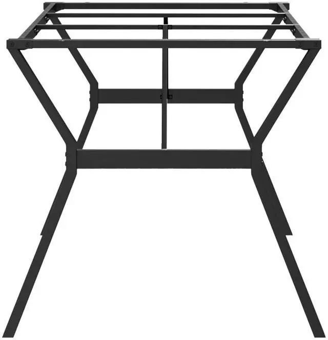 Alt view image 2 of 7 - vidaXL Dining Table Leg Black Powder-Coated Steel Standard