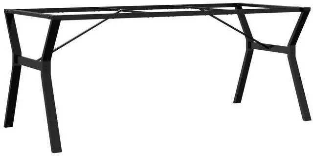 Alt view image 7 of 7 - vidaXL Dining Table Leg Black Powder-Coated Steel Standard