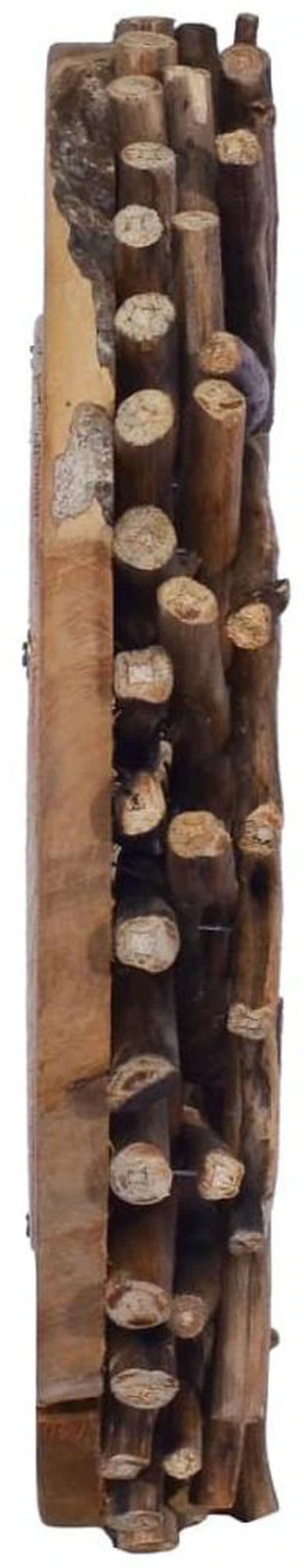 Alt view image 5 of 13 - vidaXL Mirror Natural Wood Solid teak wood and glass Medium