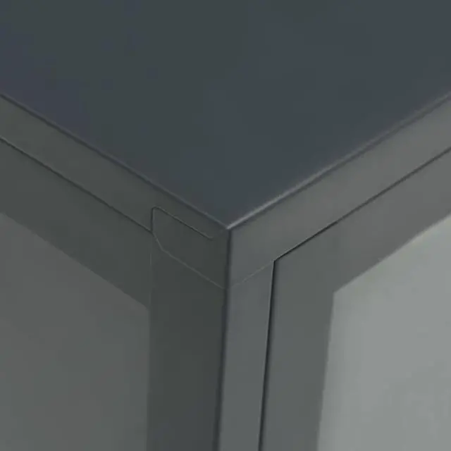 Alt view image 5 of 7 - vidaXL Sideboard Side Table End Table for Living Room Anthracite Steel and Glass