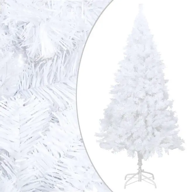 Alt view image 2 of 7 - vidaXL Artificial Pre-lit Christmas Tree with Thick Branches Xmas Tree White