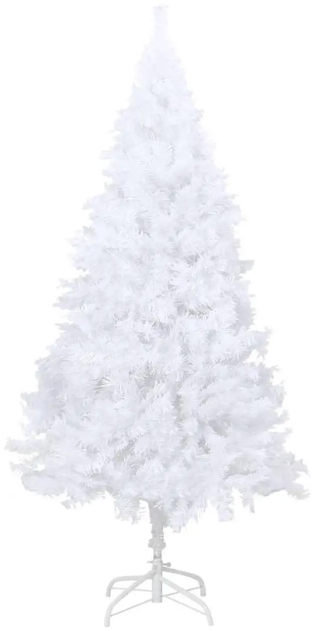Alt view image 3 of 7 - vidaXL Artificial Pre-lit Christmas Tree with Thick Branches Xmas Tree White