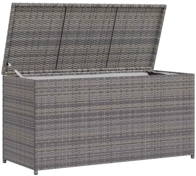 Alt view image 5 of 7 - vidaXL Patio Storage Chest Deck Box with Lid Patio Cabinet Storage Chest Gray