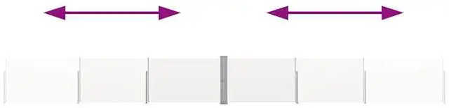 Alt view image 6 of 7 - vidaXL Retractable Side Awning Patio Folding Privacy Screen 55.1"x472.4" Cream