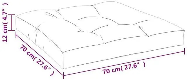 Alt view image 4 of 7 - vidaXL Pallet Sofa Cushion Green 27.6"x27.6"x4.7"