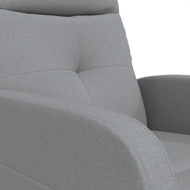 Alt view image 12 of 12 - vidaXL Recliner Light Gray Fabric