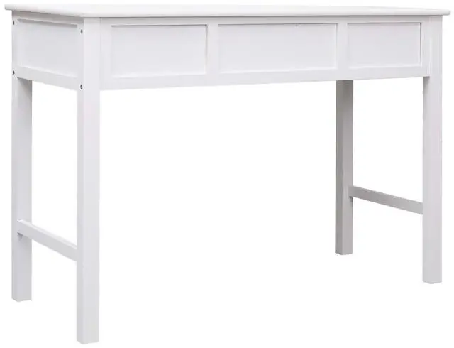 Alt view image 7 of 7 - vidaXL Writing Desk Computer Desk Laptop Table Home Workstation White Wood