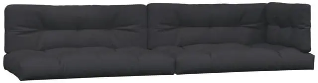 Alt view image 2 of 7 - vidaXL Chair Cushion 5 Pcs Outdoor Pallet Seat Cushion Sofa Pad Black Fabric