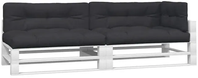 Alt view image 3 of 7 - vidaXL Chair Cushion 5 Pcs Outdoor Pallet Seat Cushion Sofa Pad Black Fabric