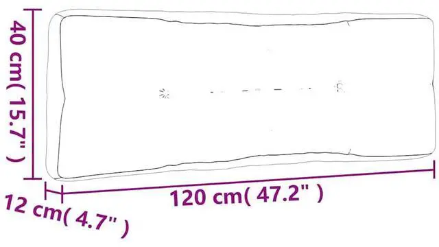 Alt view image 4 of 7 - vidaXL Chair Cushion 5 Pcs Outdoor Pallet Seat Cushion Sofa Pad Black Fabric