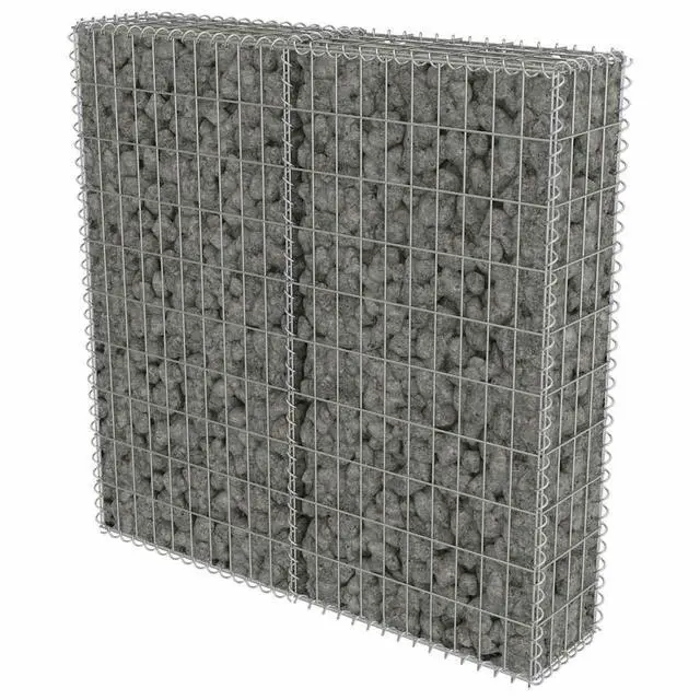 Alt view image 2 of 7 - vidaXL Gabion Basket with Lids, Galvanized Steel Gabion Wall, 39.4"x7.9"x39.4"