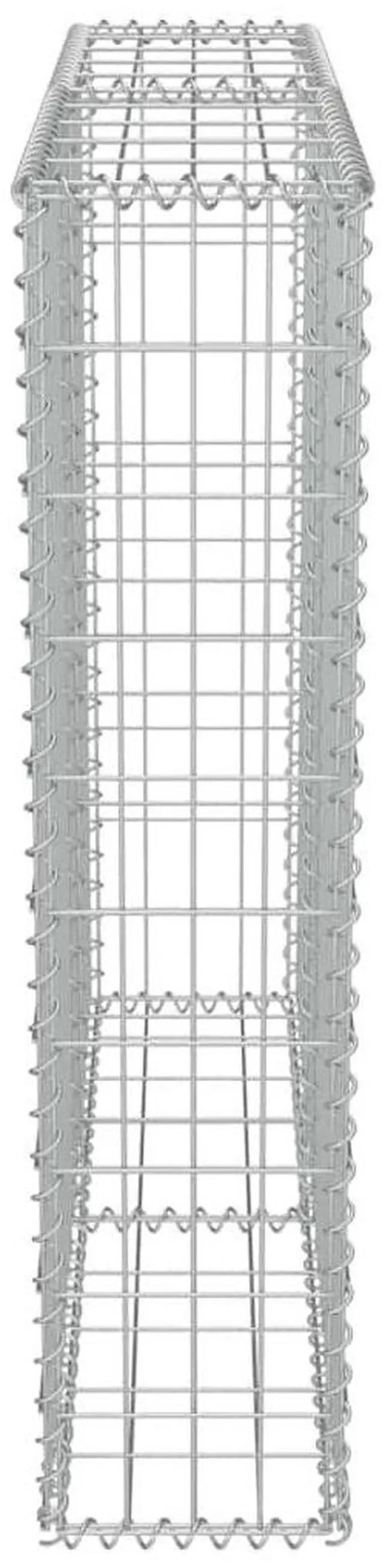 Alt view image 6 of 7 - vidaXL Gabion Basket with Lids, Galvanized Steel Gabion Wall, 39.4"x7.9"x39.4"