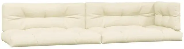 Alt view image 2 of 7 - vidaXL Chair Cushion 5 Pcs Outdoor Pallet Seat Cushion Sofa Pad Cream Fabric