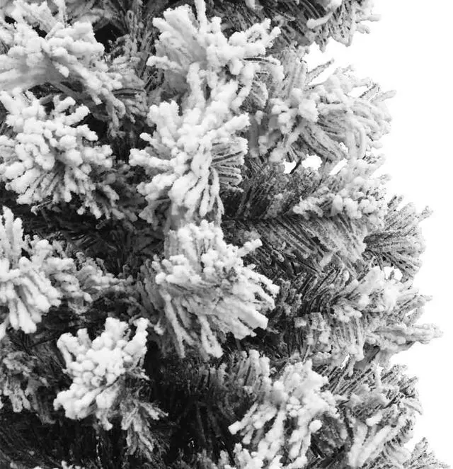 Alt view image 5 of 7 - vidaXL Christmas Tree Decoration Artificial Tree with Flocked Snow Green PVC