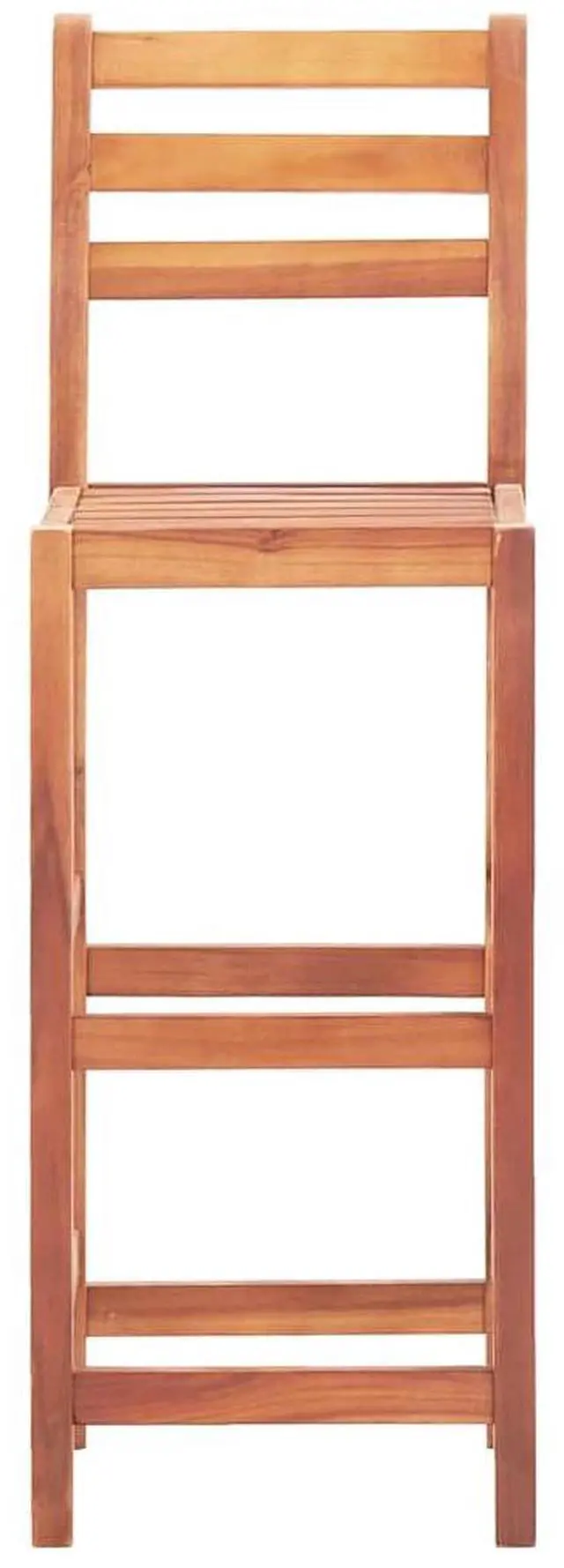 Alt view image 4 of 8 - vidaXL Bar Stools Bar Seats Counter Height Island Stools 2 Pcs Solid Acacia Wood