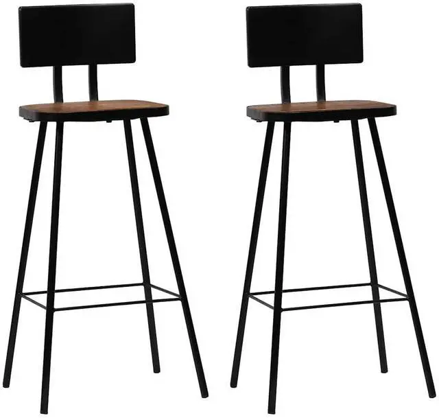 Main image of vidaXL Bar Stools Bar Seats Counter Height Stools 2 Pcs Solid Reclaimed Wood