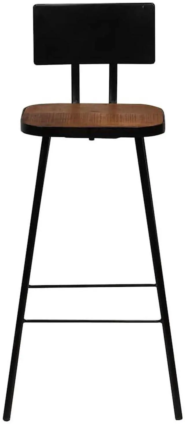 Alt view image 3 of 7 - vidaXL Bar Stools Bar Seats Counter Height Stools 2 Pcs Solid Reclaimed Wood