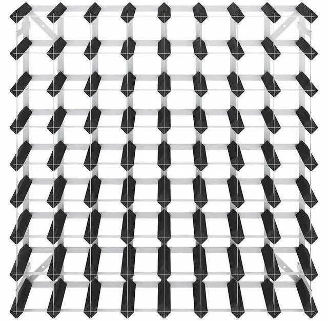 Alt view image 14 of 16 - vidaXL Wine Rack for 72 Bottles Black Solid Pine Wood