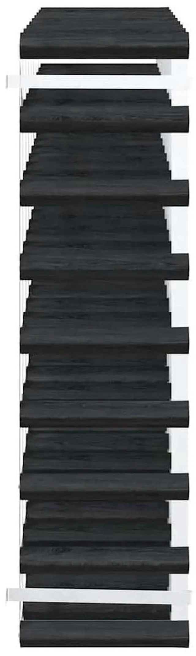 Alt view image 15 of 16 - vidaXL Wine Rack for 72 Bottles Black Solid Pine Wood