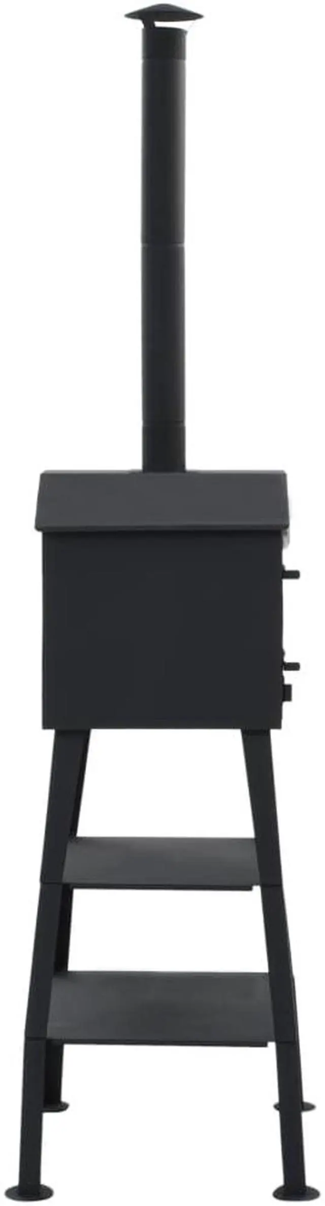Alt view image 4 of 17 - vidaXL Patio Outdoor Pizza Oven Charcoal Fired Garden Chimney BBQ Smoker Bread
