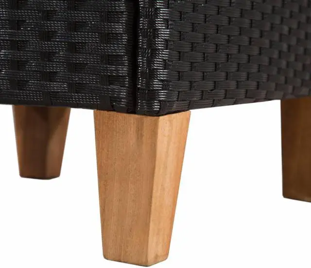 Alt view image 5 of 14 - vidaXL Patio Chairs 2 Pcs Dining Single Chair with Cushions Poly Rattan Black