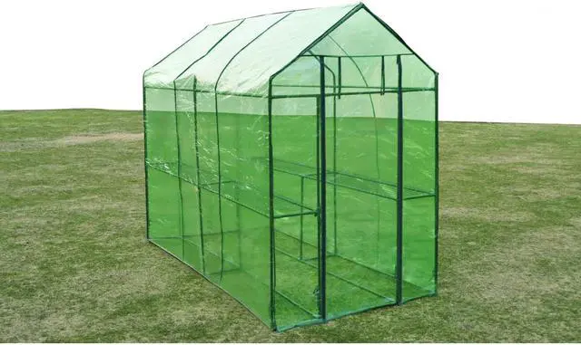 Alt view image 2 of 13 - vidaXL Greenhouse Grow House Green House for Outdoor Plant Growing Steel XL