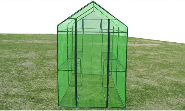 Alt view image 3 of 13 - vidaXL Greenhouse Grow House Green House for Outdoor Plant Growing Steel XL
