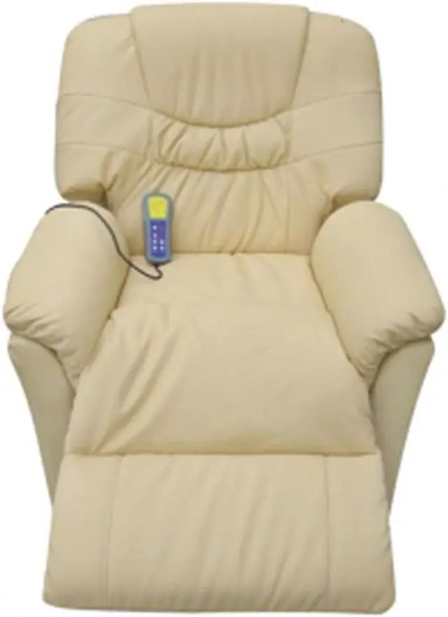 Alt view image 4 of 7 - vidaXL Electric Massage Chair Cream Artificial Leather
