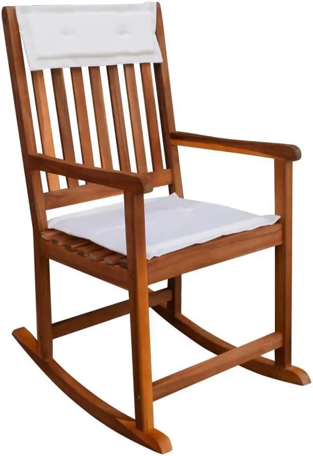 Alt view image 5 of 14 - vidaXL Outdoor Rocking Chair Acacia Wood