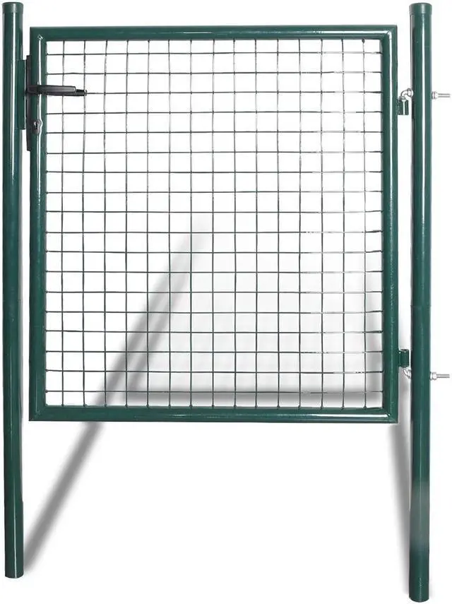 Main image of vidaXL Fence Gate Metal Fence Post Outdoor Garden Gate Powder-Coated Steel